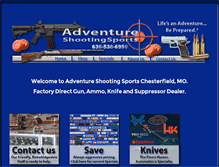 Tablet Screenshot of adventureshootingsports.com